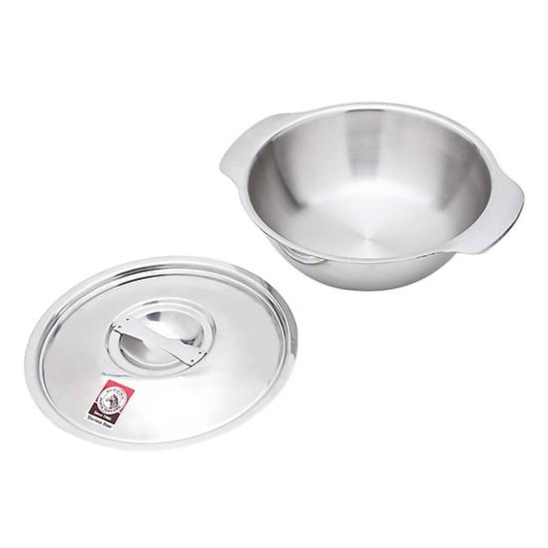 [HCM]THỐ INOX DẸP 20 CM CÓ NẮP - 123020