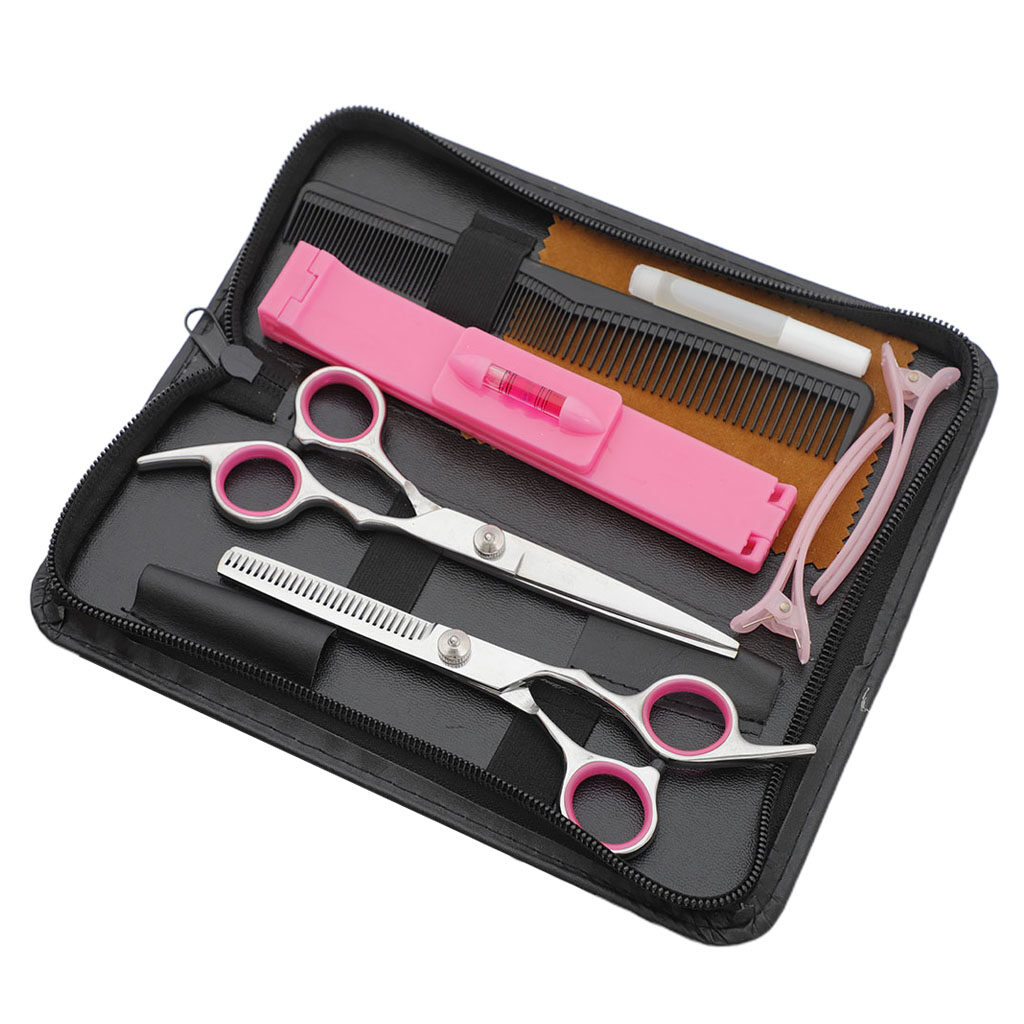 PROFESSIONAL 8-PIECE HAIR CUTTING TOOL SET INCLUDED WITH holster Hair cutting scissors Set of hair scissors to replace trimmer trimming scissors serrated scissors hair cutting comb