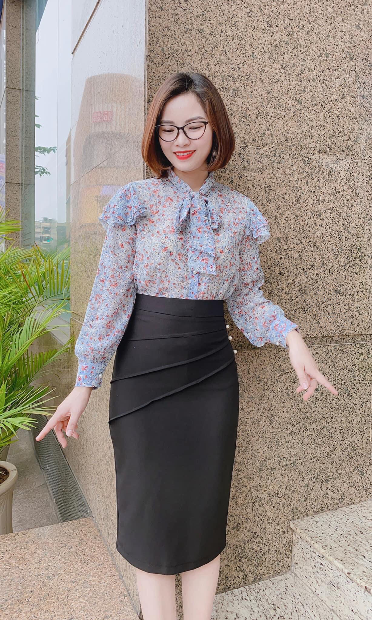 Chân váy bút chì công sở cao cấp nữ Cúc Fashion CV333 đầm cv bút chì dáng  ngắn  Shopee Việt Nam