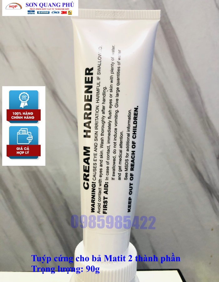 Tuýp đóng rắn cho Matit nền - tuýp cứng màu đỏ cho bả đắp 90g, chất đông cứng cho bả matit SONQUANGPHU8856