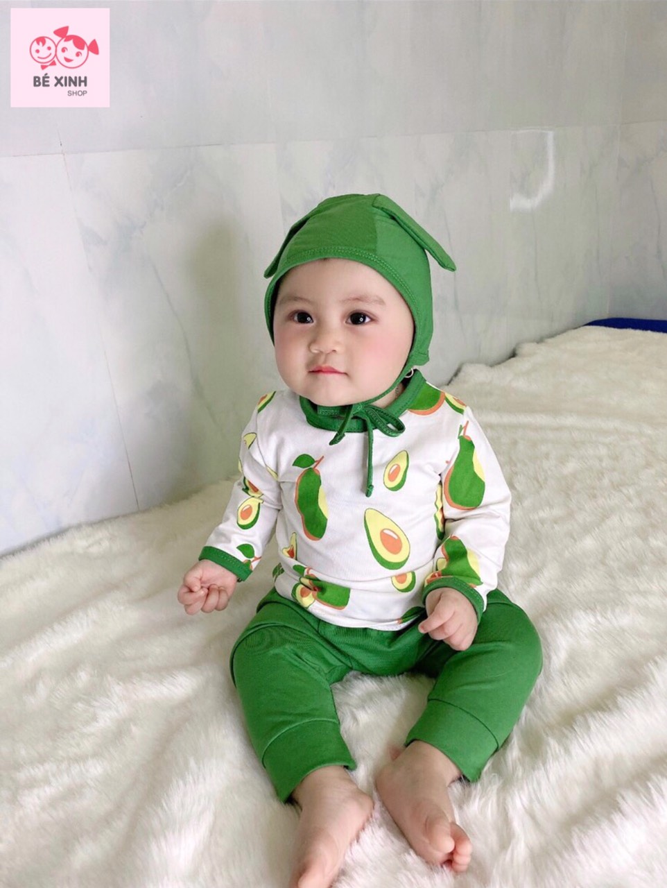 [Siêu Sale] Đồ bộ thu đông dài tay trái cây hoa quả cho bé trai bé gái TẶNG kèm mũ tai thỏ cho bé trai bé gái chất liệu cotton lạnh mềm mịn mát, thoáng khí, kiểu dáng đẹp, chuẩn xuất Hàn hơn cả Minky Mom