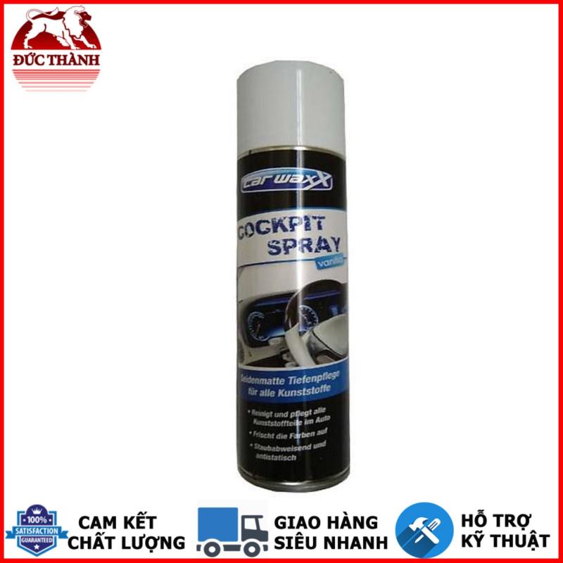 Dưỡng taplo dạng xịt tiện dụng Carwaxx Cockpit Spray mùi vani 400ml