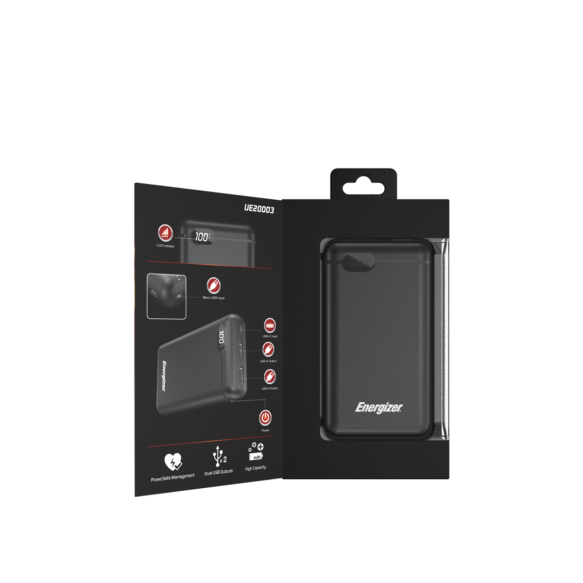 Sạc dự phòng Energizer UE20003 20,000mAh - Dâu Đen Store