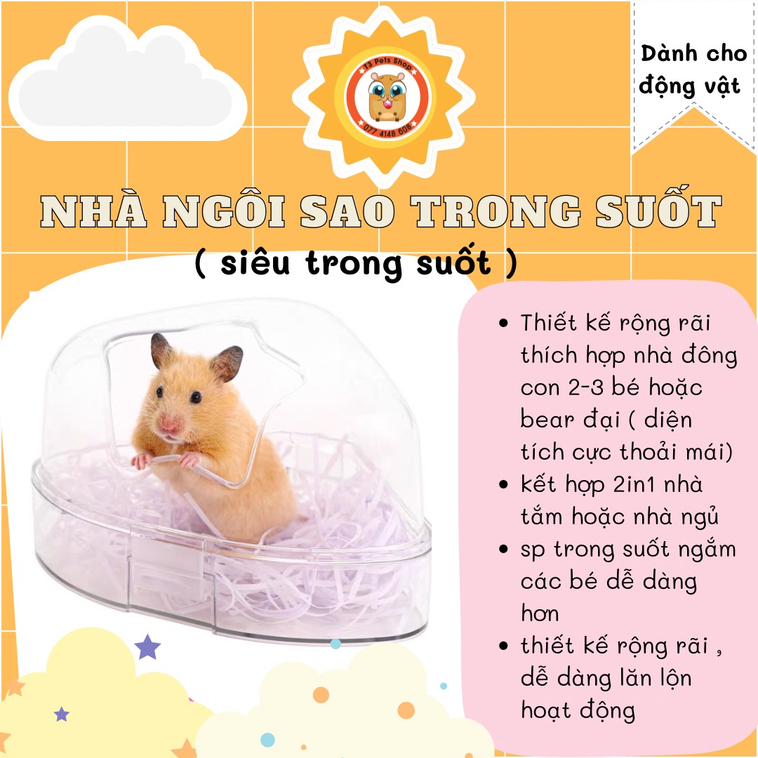 Nhà tắm ngôi sao dành cho hamster