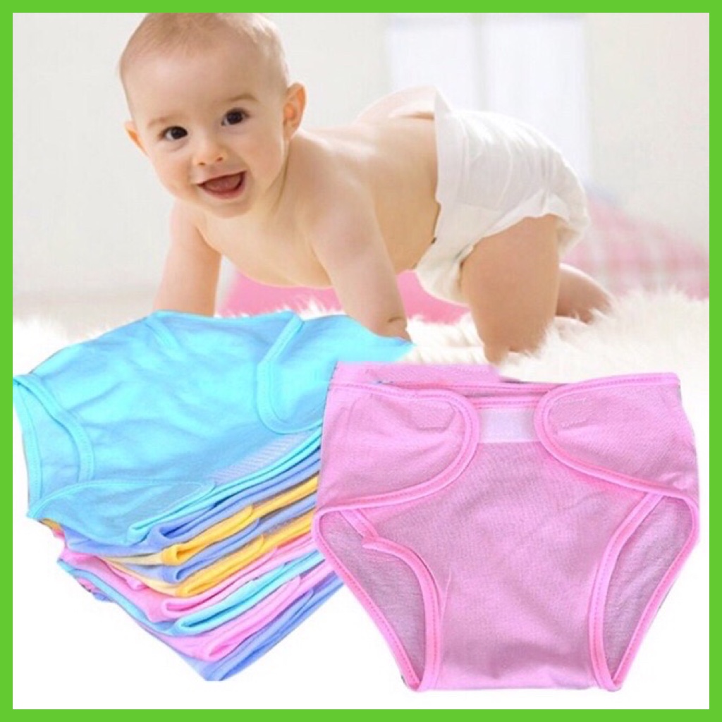 Quần đóng bỉm cotton cho bé trai bé gái sơ sinh 3-8kg