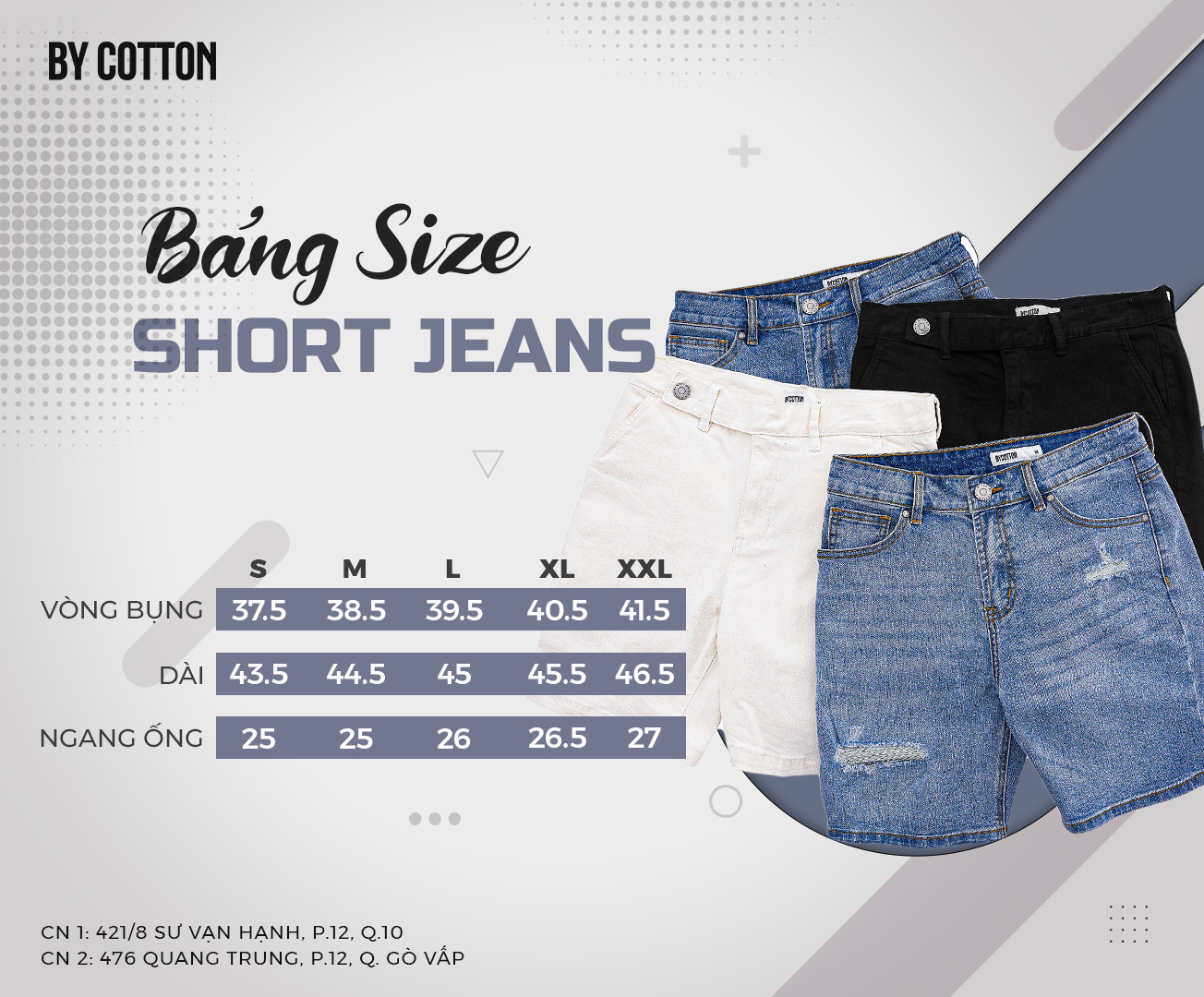 Quần Short Jeans Nam Cao Cấp Light Blue 02 BY COTTON