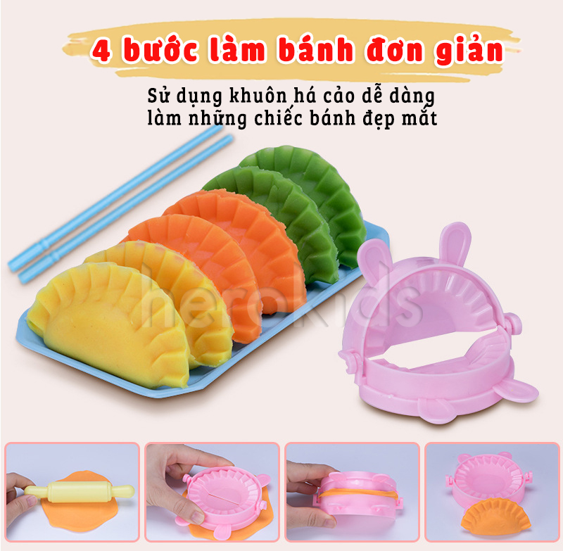 Đồ chơi đất nặn máy làm kem, máy làm mì từ bột lúa mì cho bé