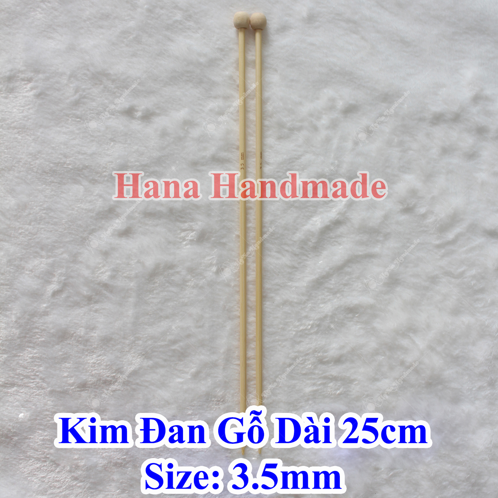 Kim đan len gỗ 25cm thẳng 18k/cặp