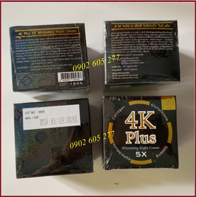 Kem 4k Plus Thái Lan dưỡng trắng da
