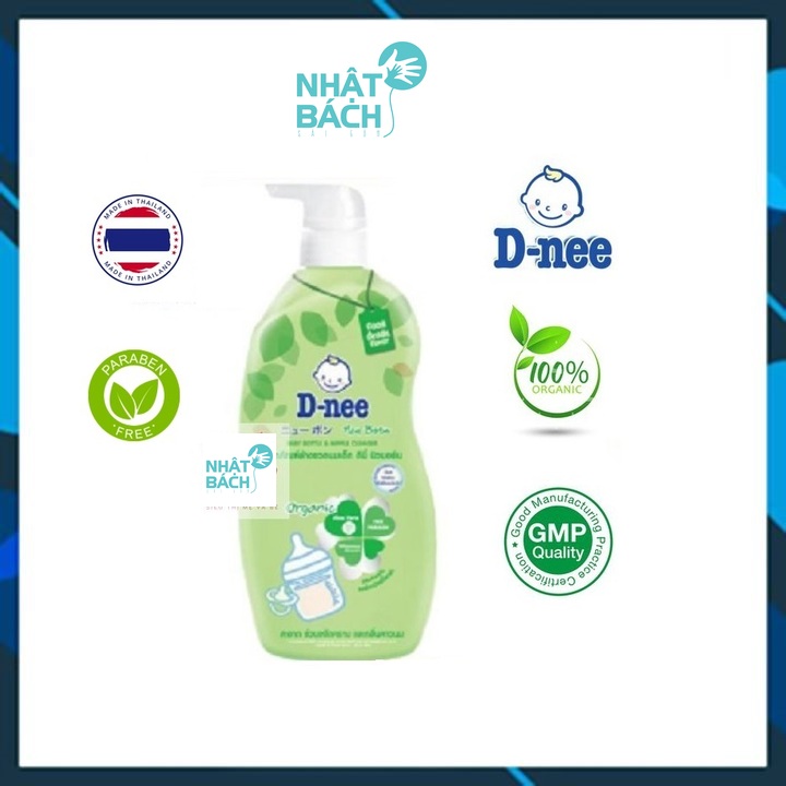 Nước rửa bình sữa,núm vú cho bé Dnee Organic Túi 550ml