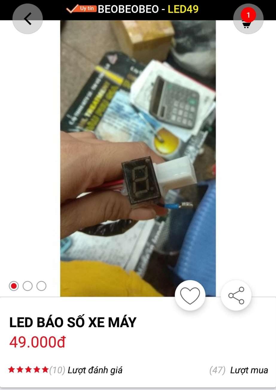 LED báo số xe máy