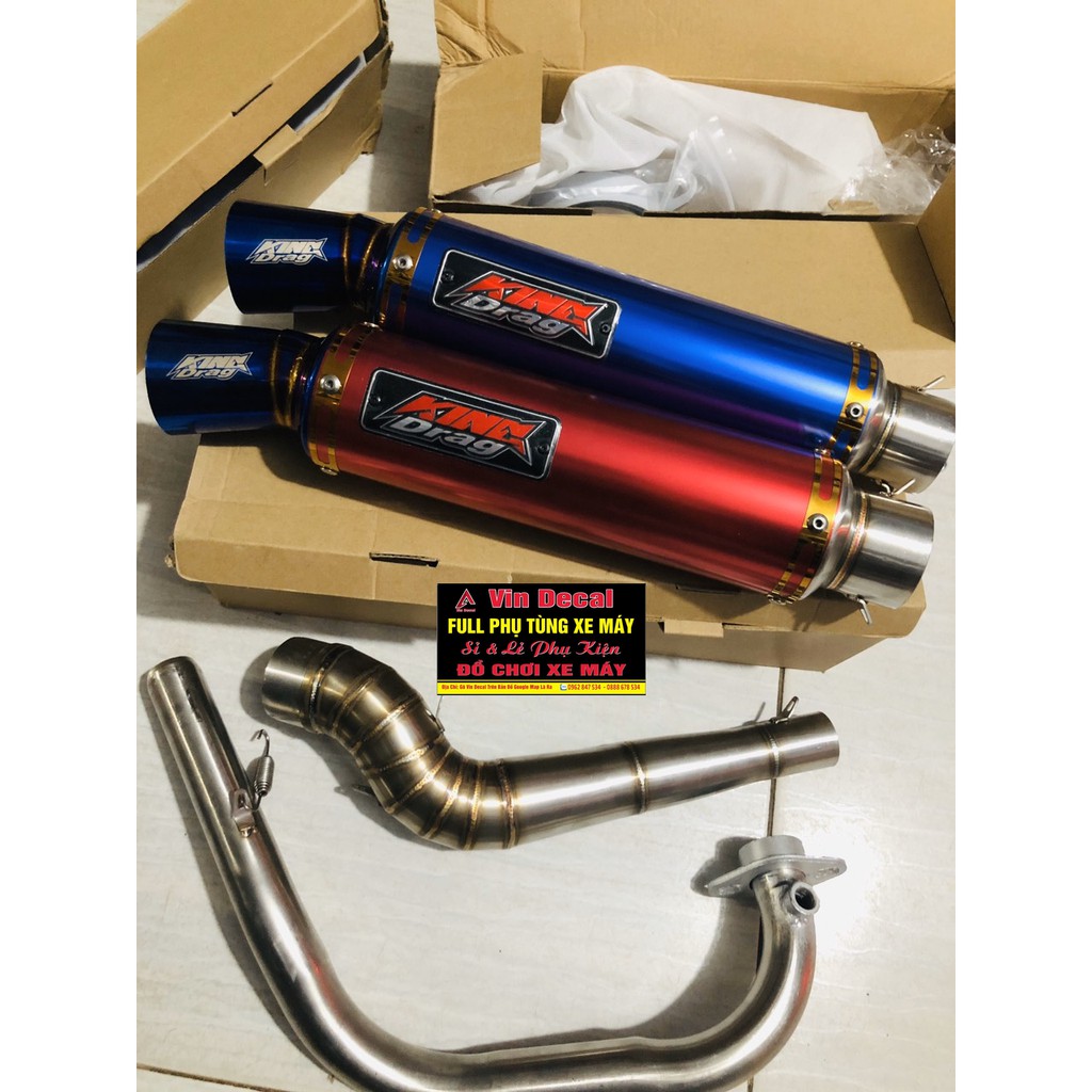 Combo Pô King drag + cổ pô 2 khúc Kiểu STb - dochoixemay