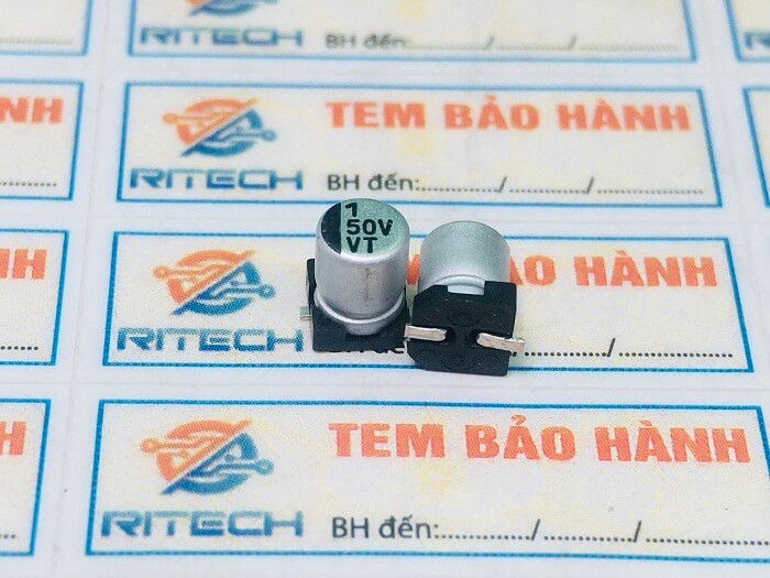 Combo 30 chiếc tụ nhôm smd 1uf/50v kích thước 4x5mm