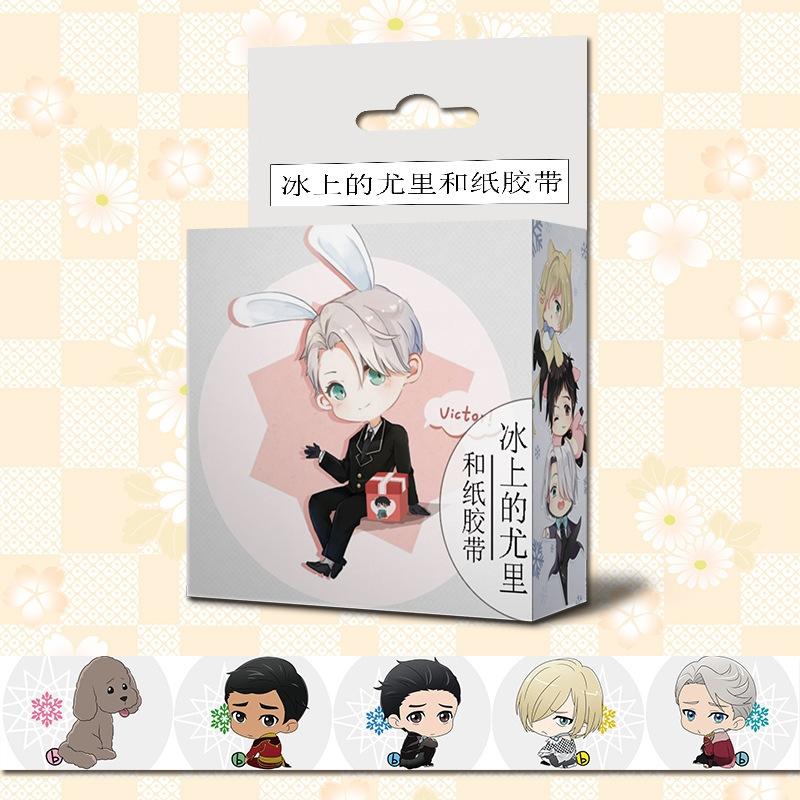 Băng dính Yuri on Ice washi tape trang trí hoạ tiết in hình anime chibi