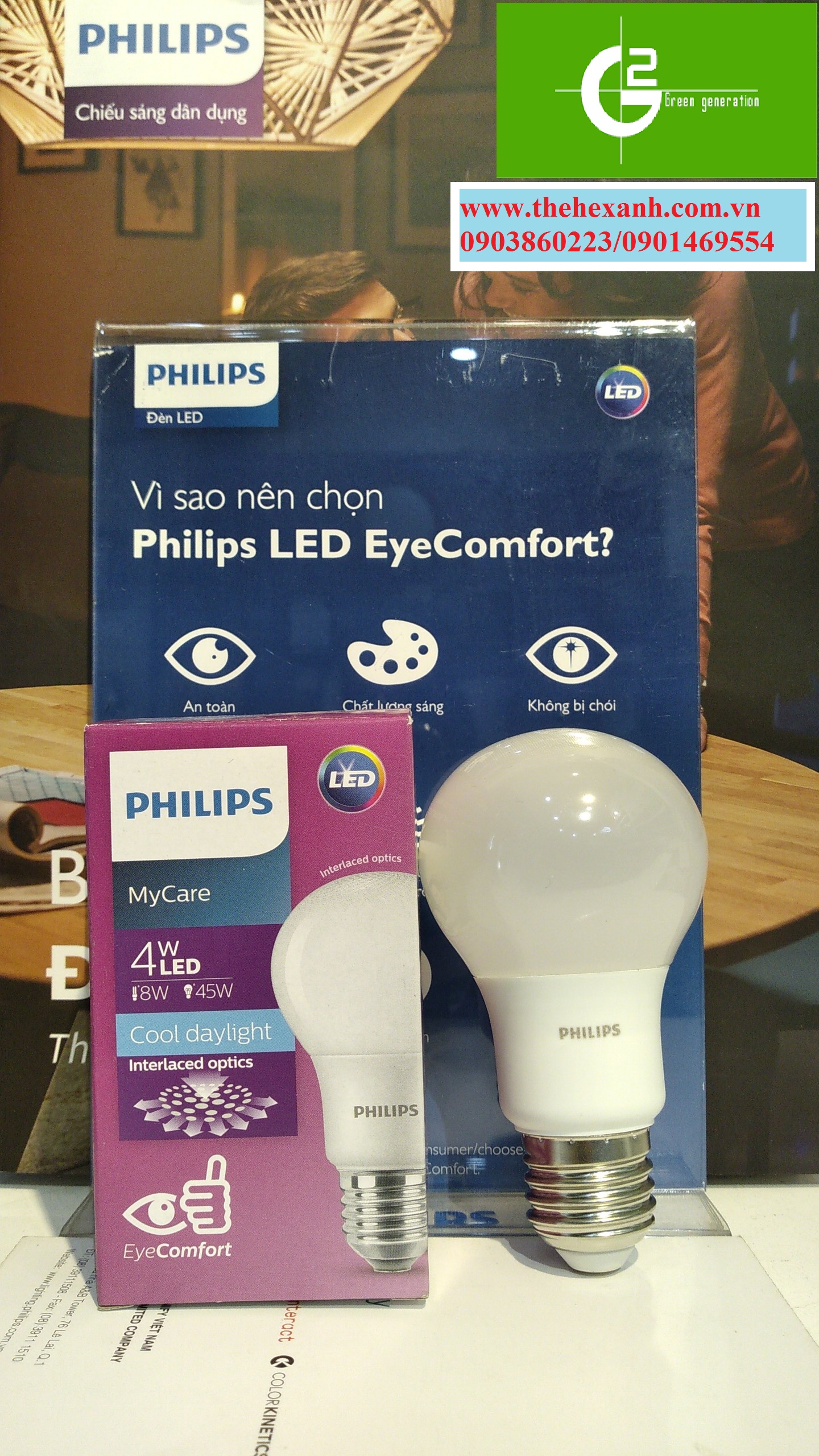 [HCM]Bóng đèn Philips LEDBulb MyCare 4W E27 230V 1CT/12 APR (Trắng/Vàng)