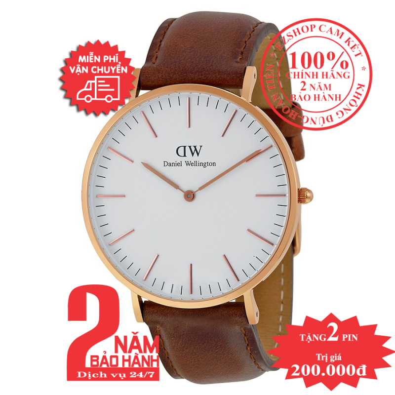 Đồng hồ nam Daniel Welington Classic St Mawes- 40mm - Màu vàng hồng (Rose Gold) DW00100006