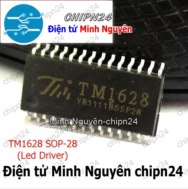 [2 con] (ST) IC Dán TM1628A SOP-28 Hàng Tốt (SMD) (TM1628 SM1628 HT1628 1628 Led Driver) - HH001676