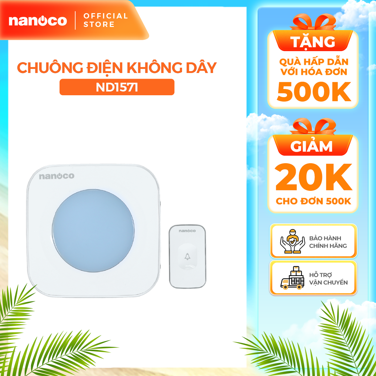 Chuông điện không dây Nanoco model ND1561/ ND1671