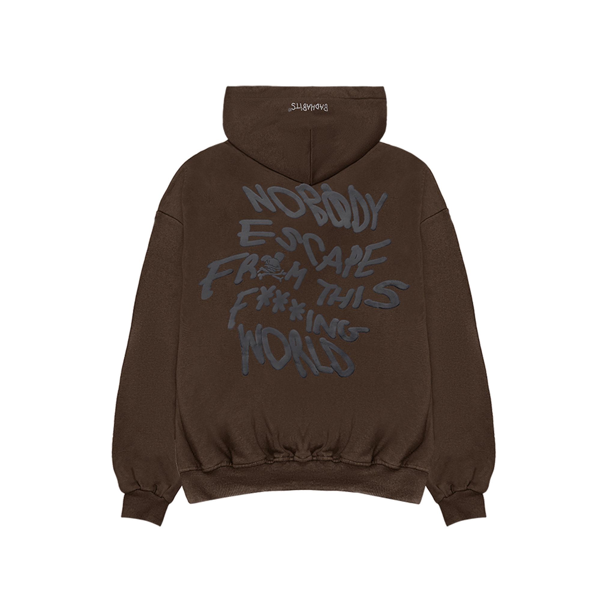 Áo Khoác Unisex Bad Habits NOBODY HOODIE MOCA - Local Brand Chính Hãng