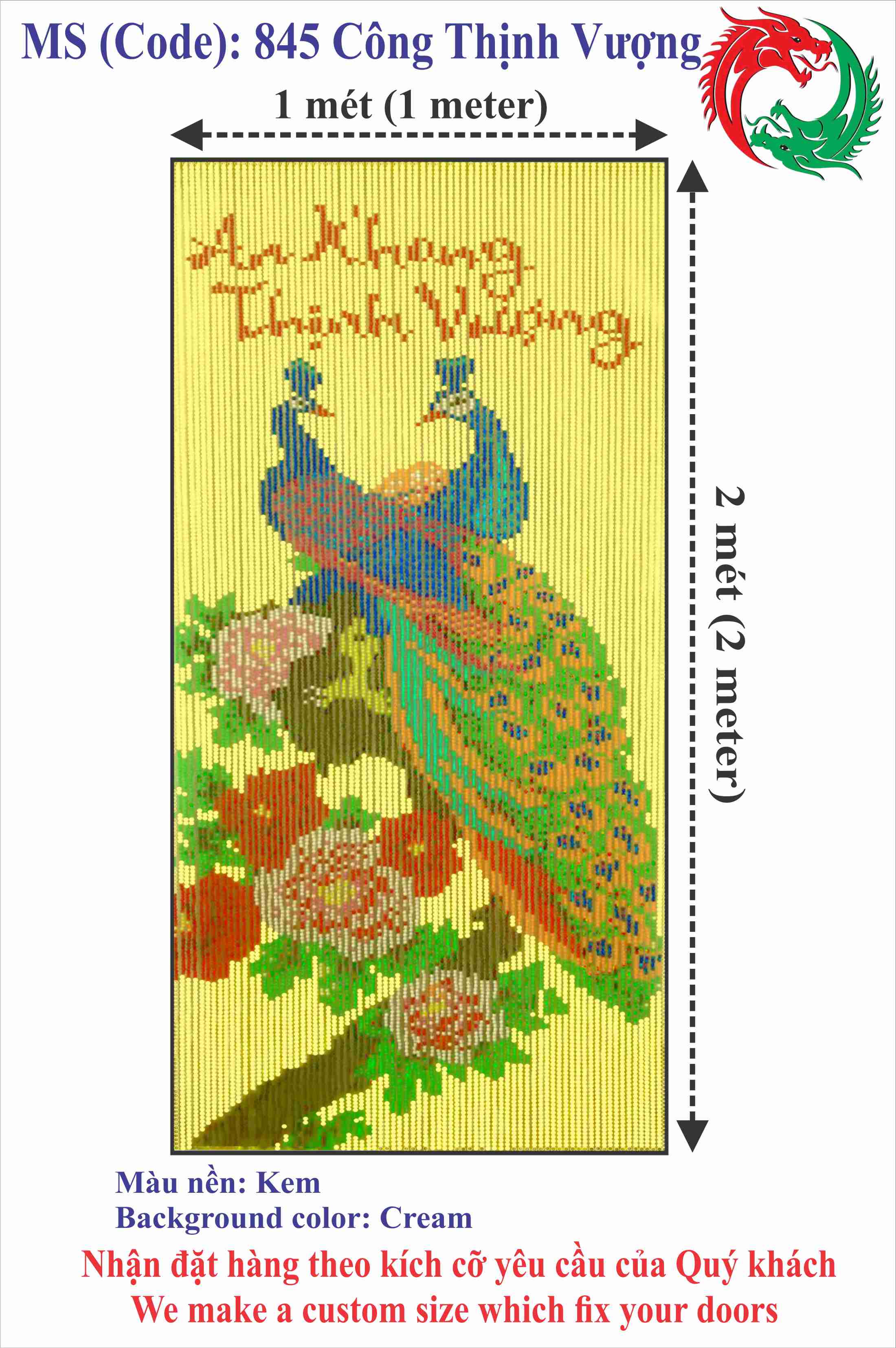 Màn hạt nhựa - Công ty Hai Con Rồng - Code 845 Công Thịnh Vượng
