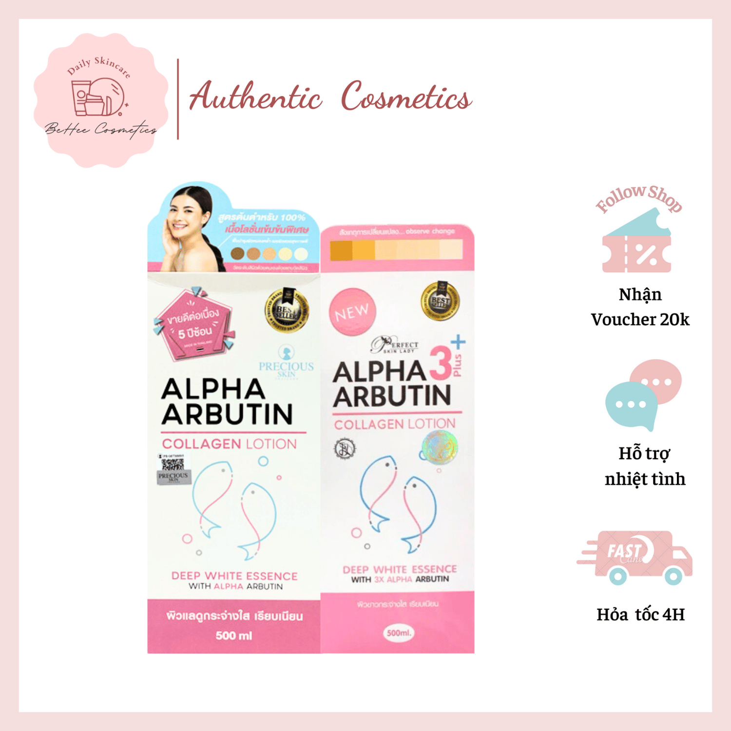 Sữa Dưỡng Thể Trắng Da Alpha Arbutin 500ml