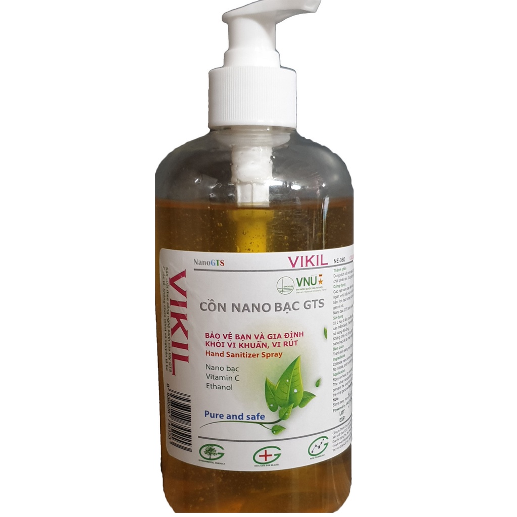 Xịt khuẩn Cồn Nano Bạc VIKIL 500ml