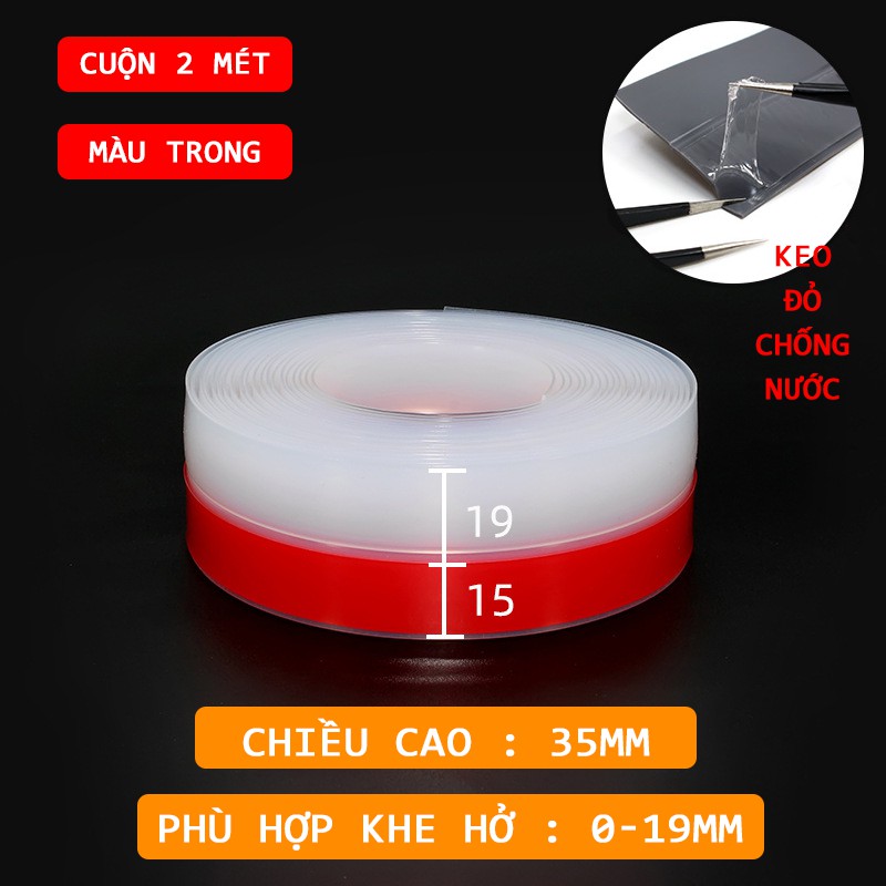 Ron chân cửa keo đỏ chặn côn trùng, chống khói bụi, giảm thoát nhiệt độ dài 2 mét nhiều màu sắc, kích cỡ - Phụ Kiện Cửa Legaxi