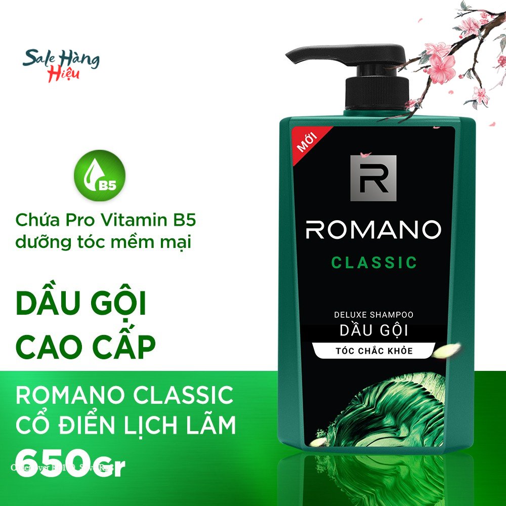 Dầu gội hương nước hoa Romano 650g Hương Attitude /Classic/ Attitude/ Force Mạnh mẽ đẳng cấp cho phái mạnh