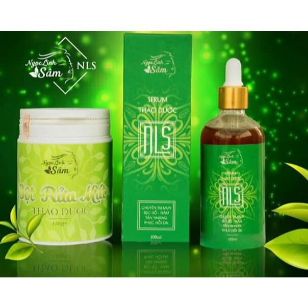 Combo trị mụn nám Ngọc Linh Sâm + bột rửa mặt hanhdmade