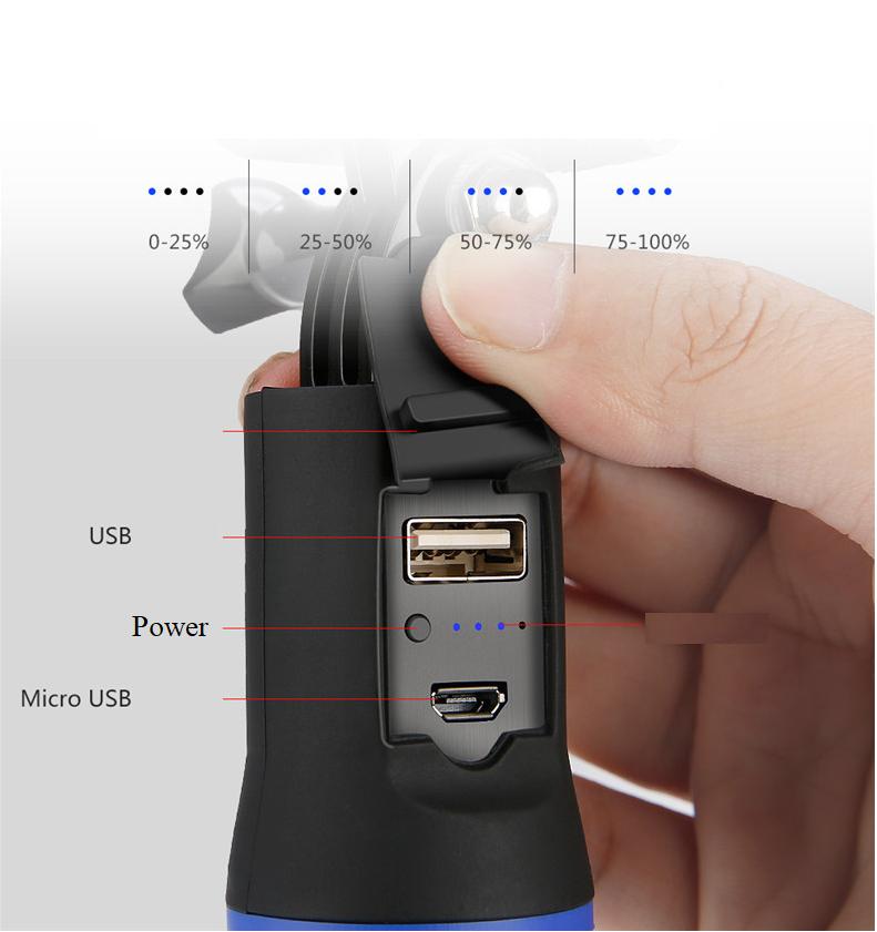 tay cầm sạc dự phòng cho gopro osmo pocket action camera dung lượng 6000mah