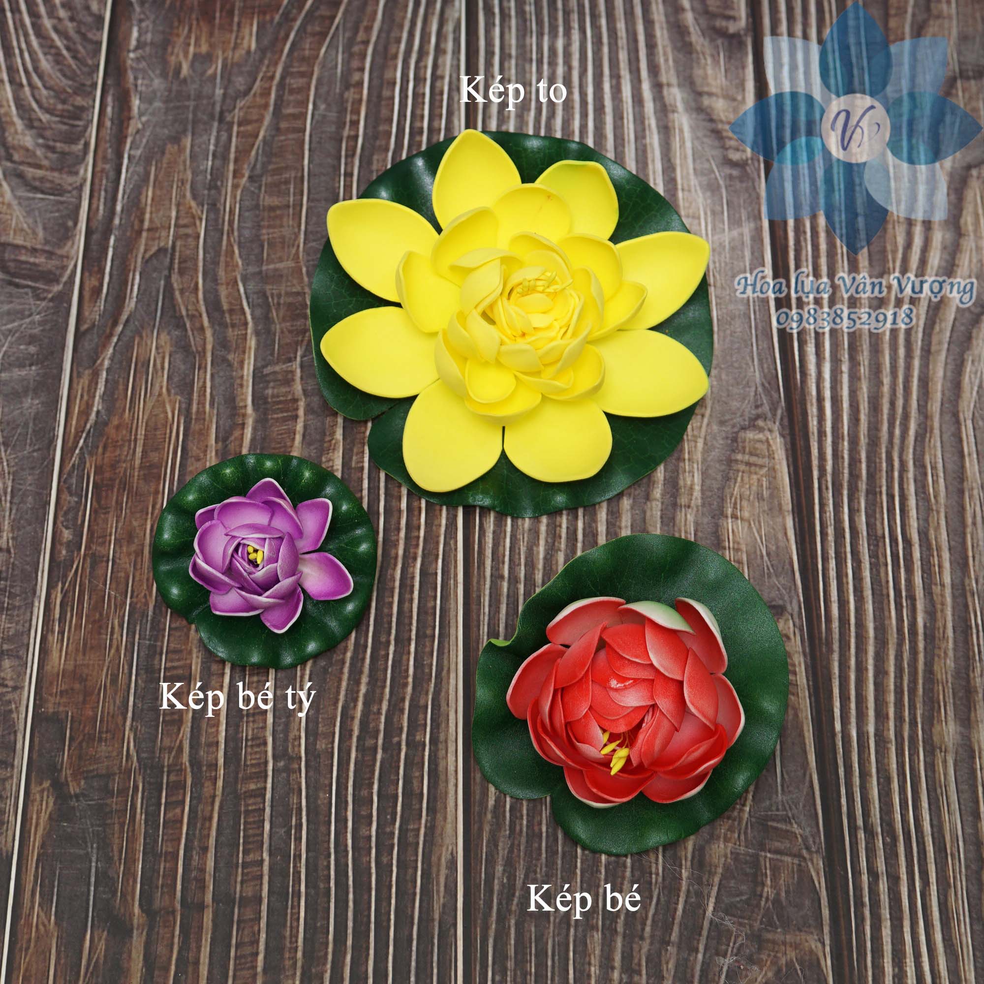 Hoa Giả Hoa Sen Thả Nước 16Cm