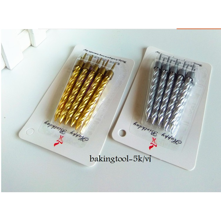 Trang trí bánh Nến Ngắn vỉ 10 que