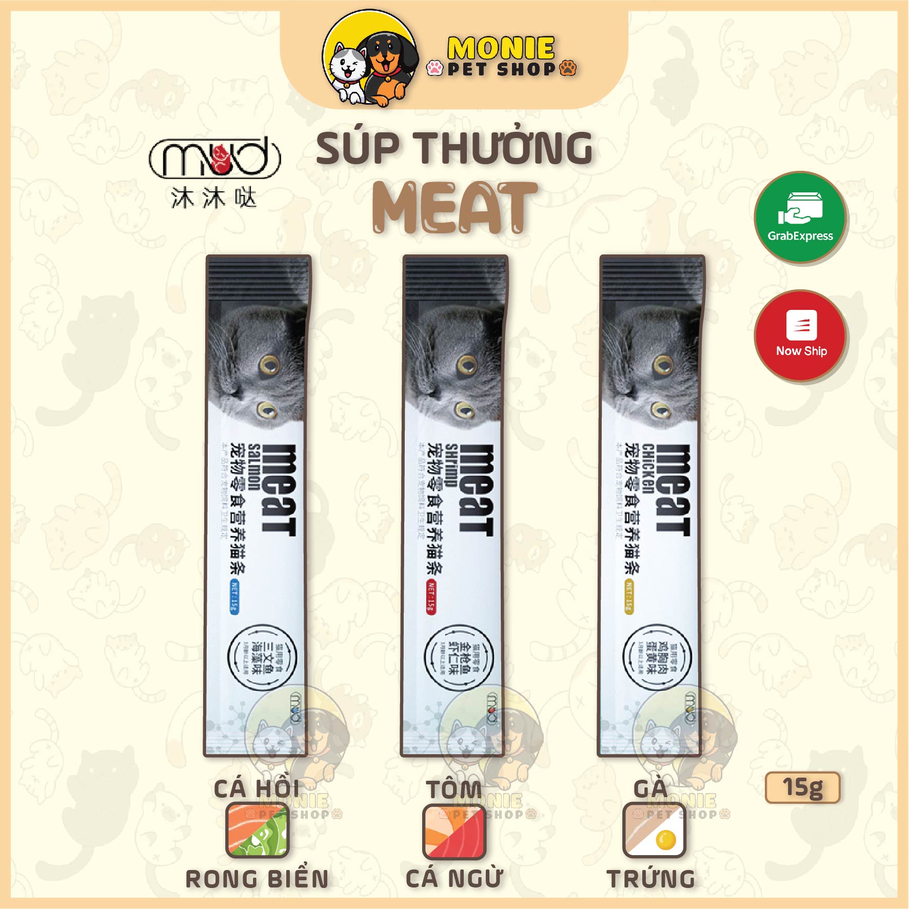 100 thanh Súp thưởng các loại cho mèo