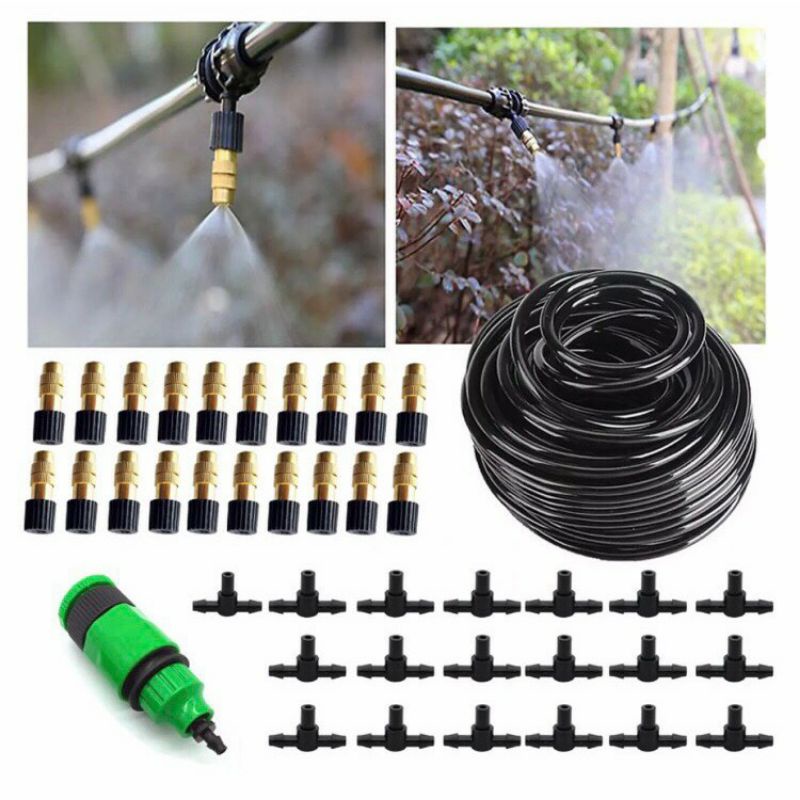 Bộ kit phun sương tưới cây 20 béc bằng đồng tưới lan, cây cảnh