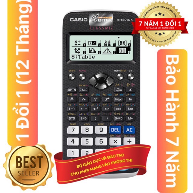 [HCM]MÁY TÍNH Casio FX 580VNX (Bảo Hành 07Năm) Casio 580VN X