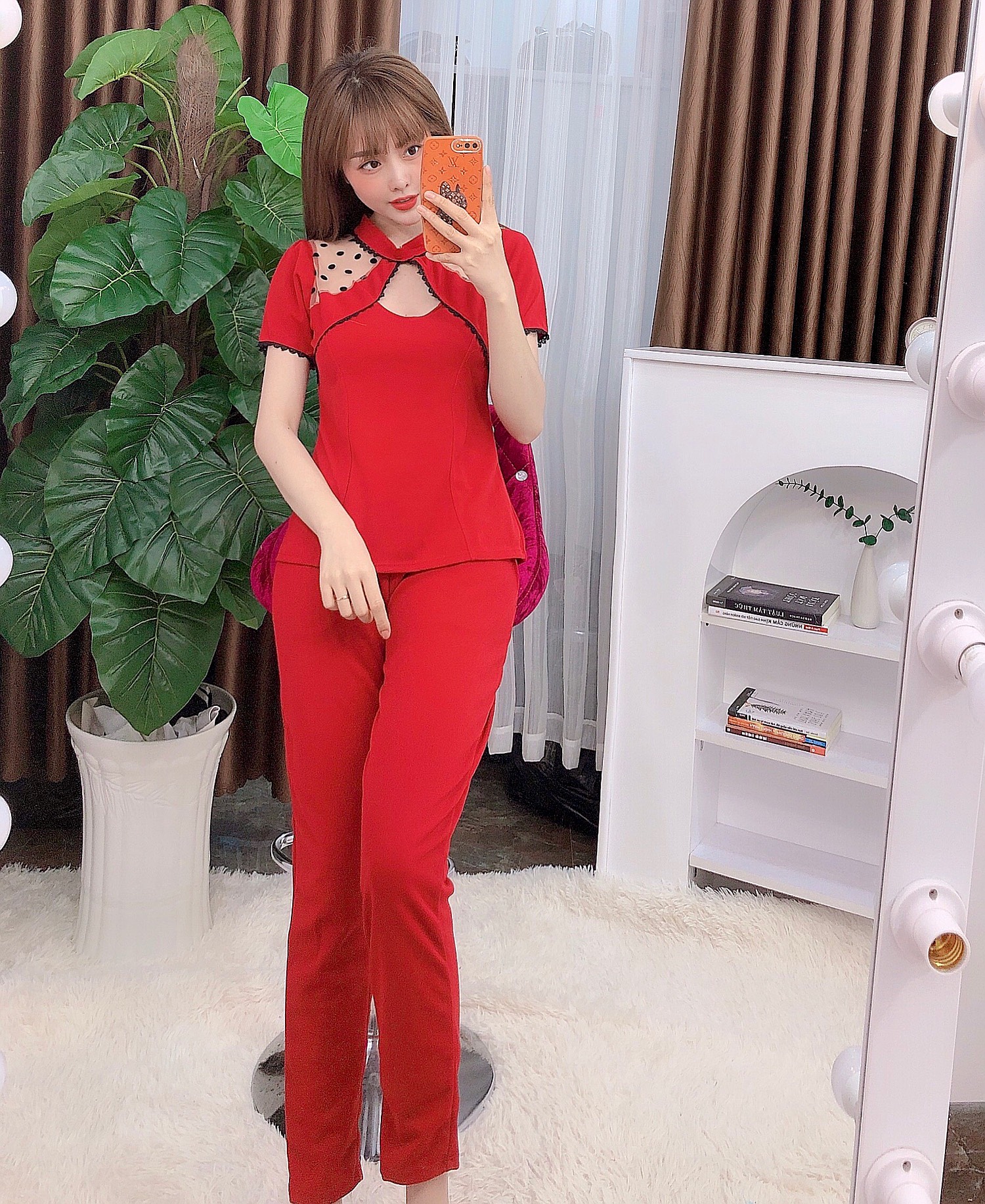 Set bộ nữ thun cát hàn mặc nhà