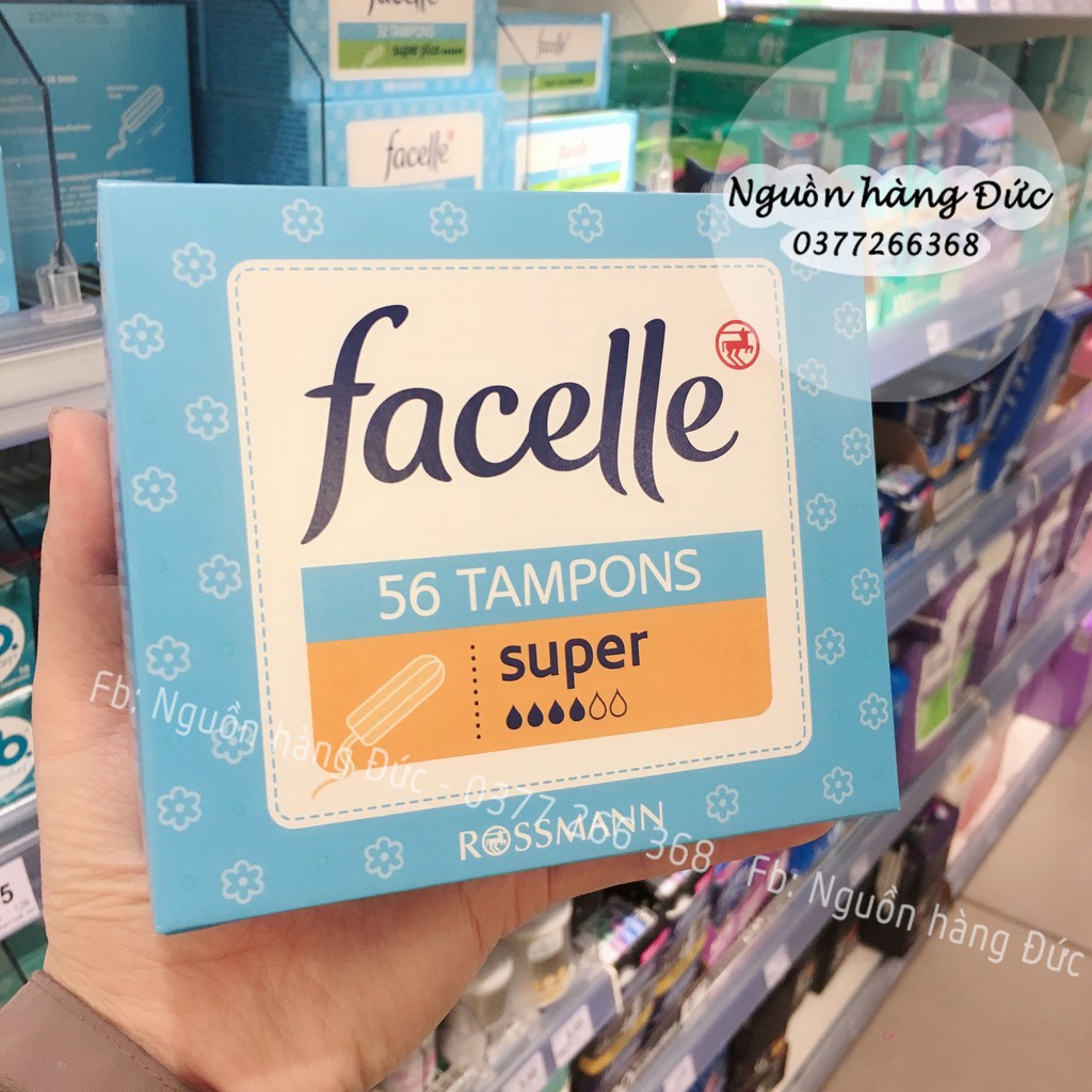 BĂNG VỆ SINH TAMPON FACELLE ĐỨC ĐỦ SIZE