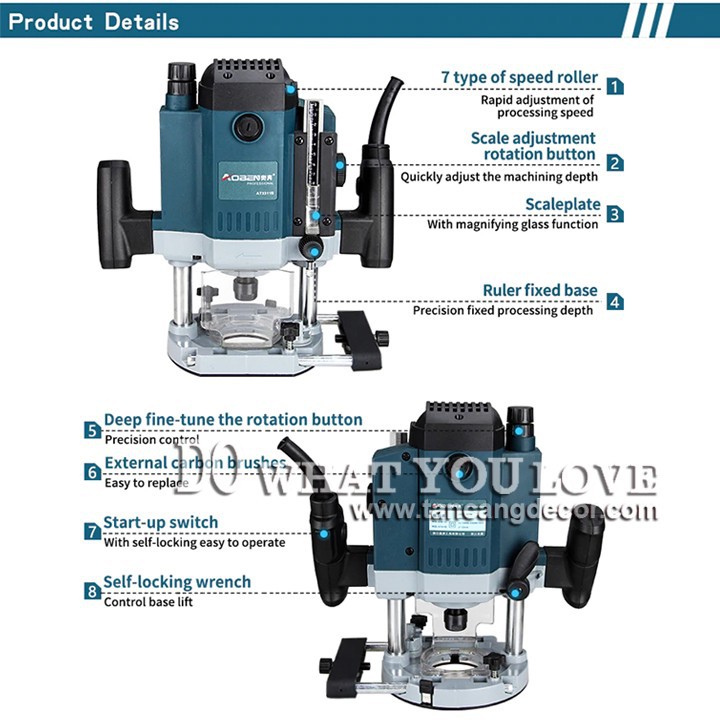 Máy Phay Aoben AT3311B 7 Cấp Cốt 12.7 mm