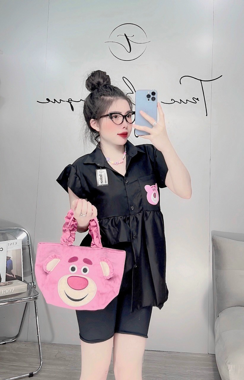 Set sơ mi gấu siêu xinh đáng yêu