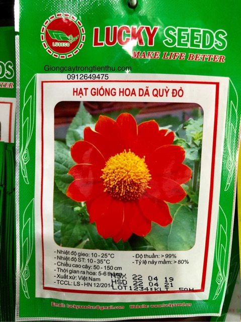 HẠT GIỐNG HOA DÃ QUỲ ĐỎ
