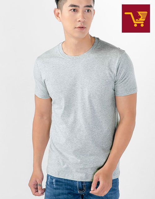 [XẢ KHO BÁN LỖ] áo thun nam cổ tròn màu xám