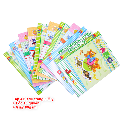 TẬP HÒA BÌNH ABC 96TRANG 5ÔLY (LỐC 10 QUYỂN)