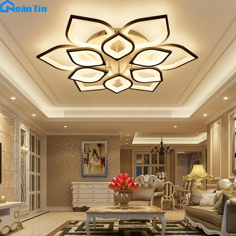 Đèn Mâm LED Ốp Trần Hiện Đại Trang Trí Phòng Khách Led 3 Chế Độ Màu MO923B Ngân Tin