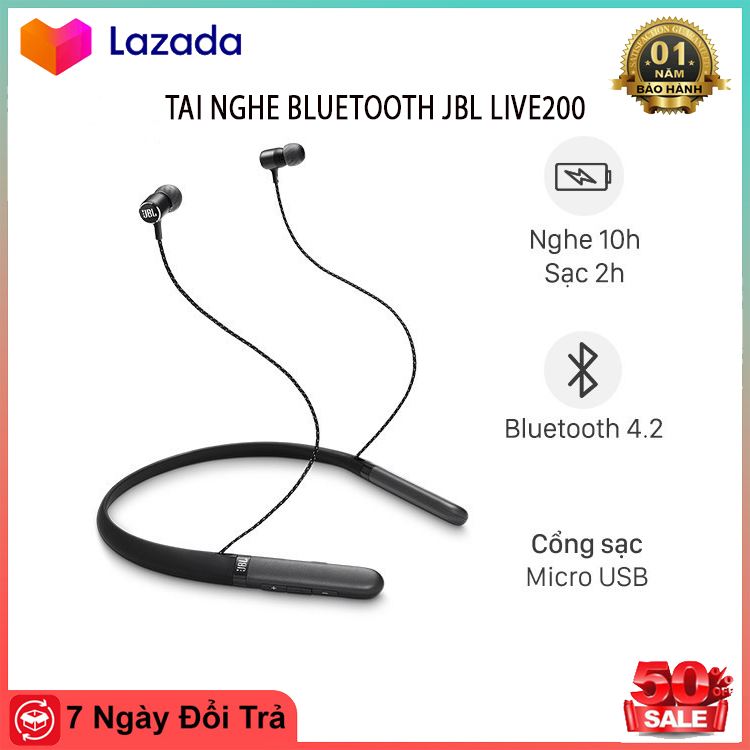 Tai nghe Bluetooth JBL LIVE200 , tai nghe giá rẻ âm thanh siêu hay ,kiểu dáng trẻ trung cho các bạn trẻ.