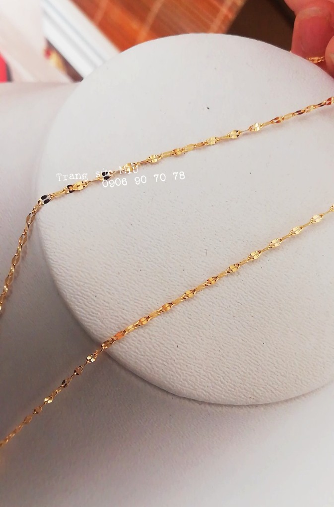 Dây chuyền titan xoắn mảnh (không mặt)