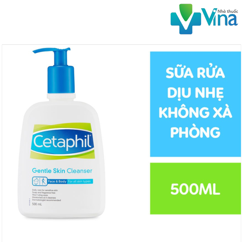 [HCM]Sữa Rửa Mặt Dịu Nhẹ Cetaphil Gentle Skin Cleanser 500ml nhập khẩu