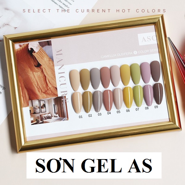 [HCM]Sơn gel As mã ASC 15ML - chai đỏ