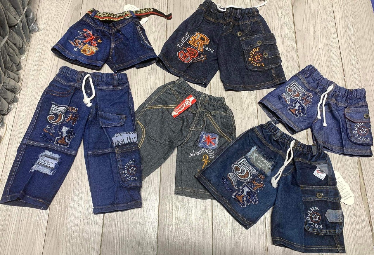Quần jean lửng cho bé trai 17-40kg