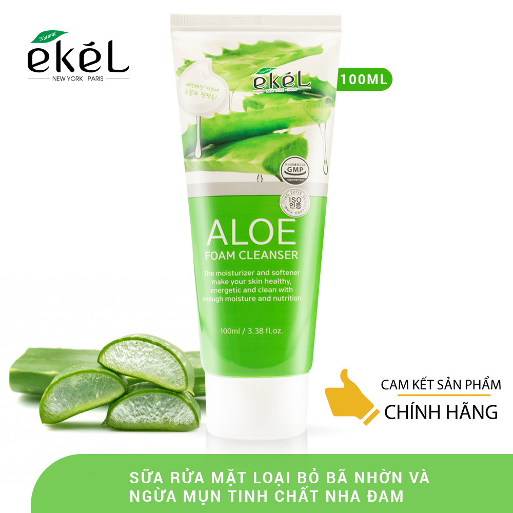 [HCM]Sữa rửa mặt Nha đam Ekel - Ekel Aloe Foam Cleanser 100ml