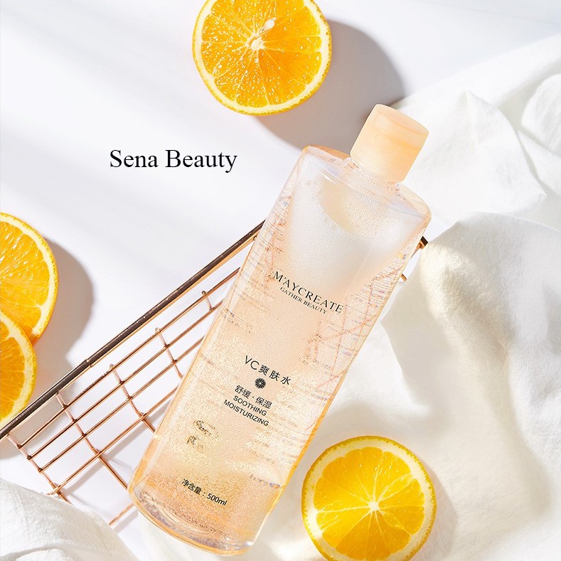 Nước hoa hồng Maycreate VC Smoothing Moisturising Toner 500ml